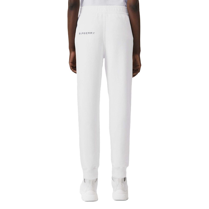 Burberry x Minecraft Embroidered Floral Cotton Jogging Pants White
