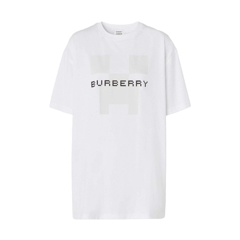 Burberry x Minecraft Logo Print Cotton Oversized T-shirt White