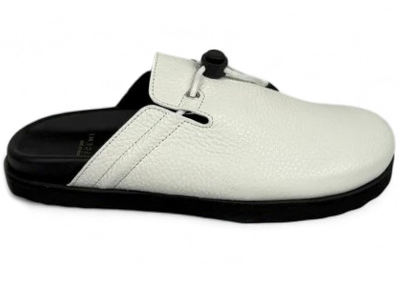 Buscemi Pietro New Leather Slipper Alce White