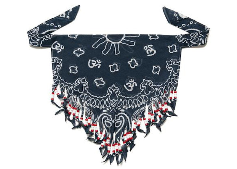Cactus Plant Flea Market Beaded Bandana Blue