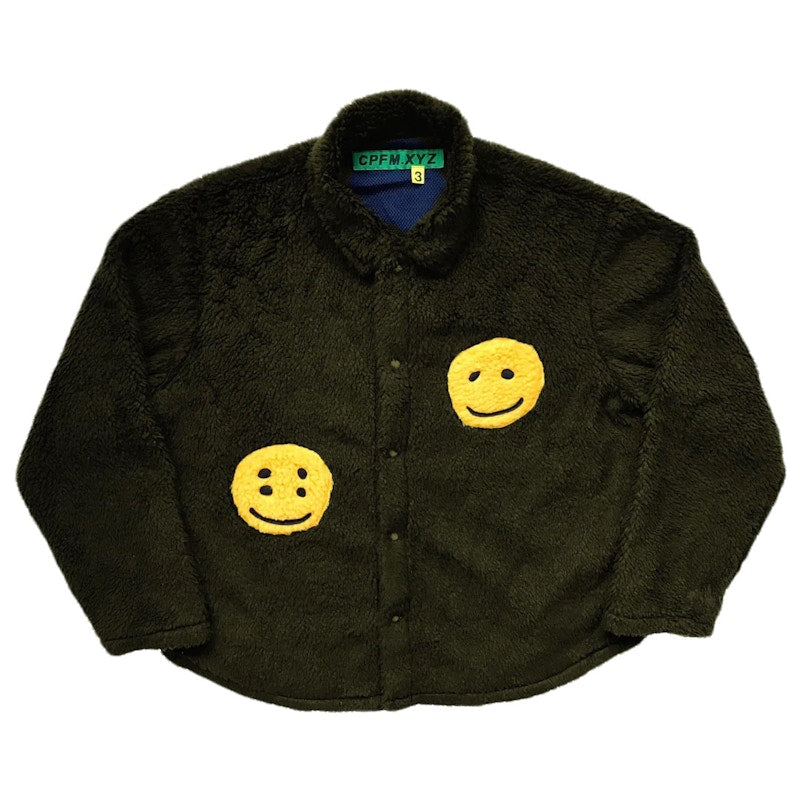 Cactus Plant Flea Market CPFM Double Smiley Work Shirt Olive