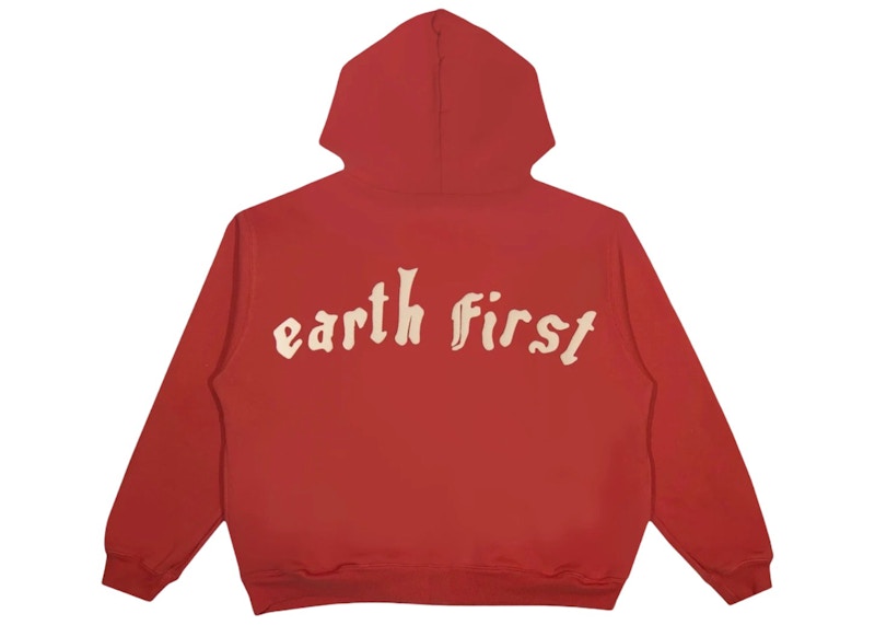 Cactus Plant Flea Market Earth First Zip Hoodie Red
