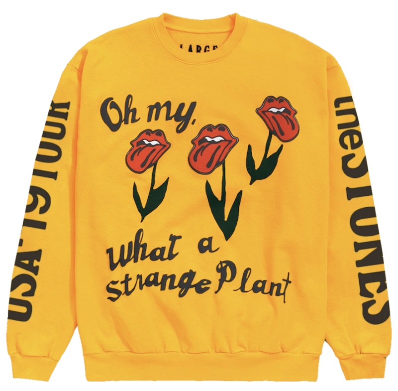 Cactus Plant Flea Market Rolling Stones USA 19 Tour Crewneck Gold