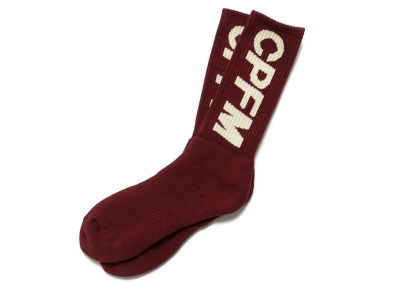 Cactus Plant Flea Market Tube Socks Burgundy