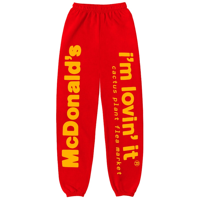 Cactus Plant Flea Market x McDonald's Drive-Thru Sweatpants Tomato