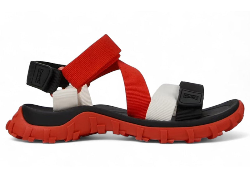 Camper Drift Trail Recycled PET Sandal Red Black White