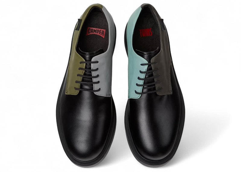 Camper Twin Dean Lace Up Black Green Mint