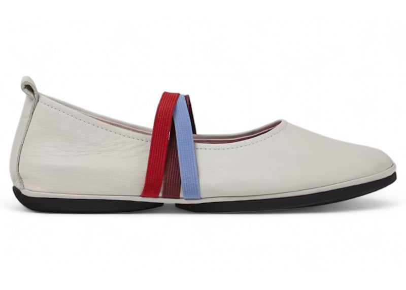 Camper Twins Ballerina Flat White Multi-Color (Women's)