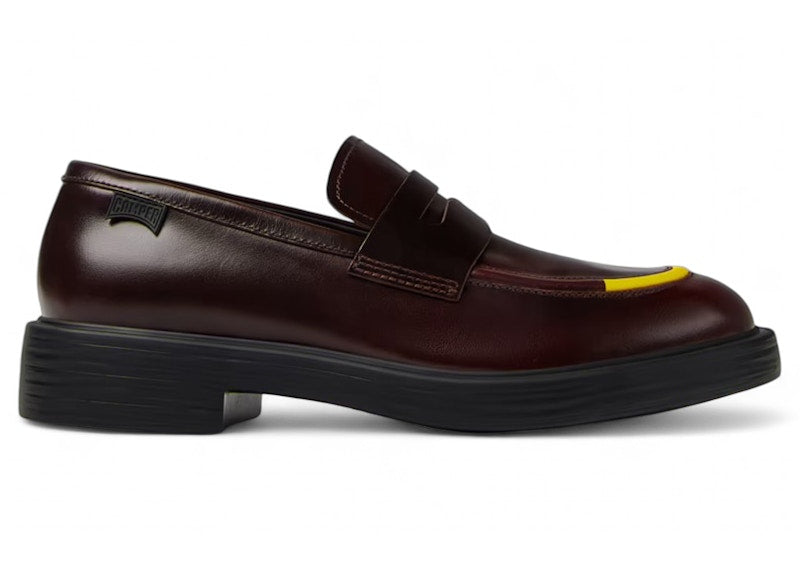 Camper Twins Formal Shoe Burgundy Yellow Off-White