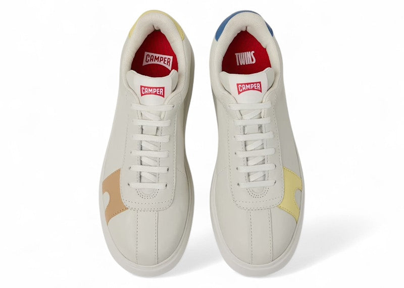 Camper Twins K21 Sneaker White Beige Blue Yellow (Women's)