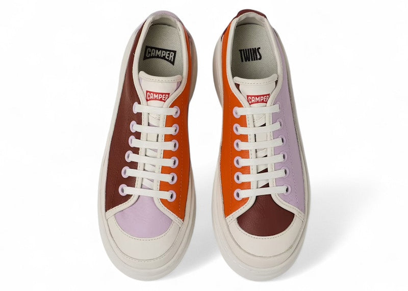 Camper Twins Runner Up Sneaker Brown Orange Pink (Women's)