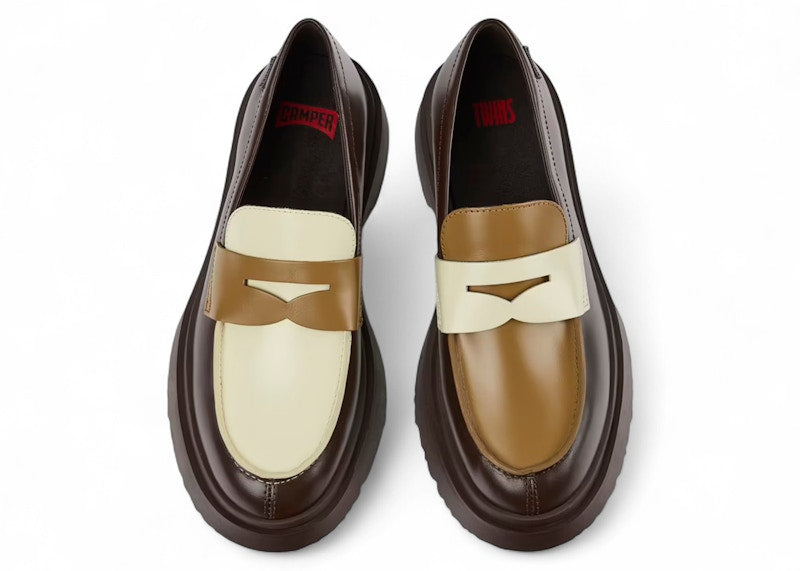 Camper Twins Walden Loafer Multi Brown Beige