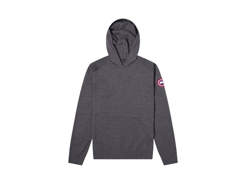Canada Goose Amherst Badge Knit Hoodie Iron Grey