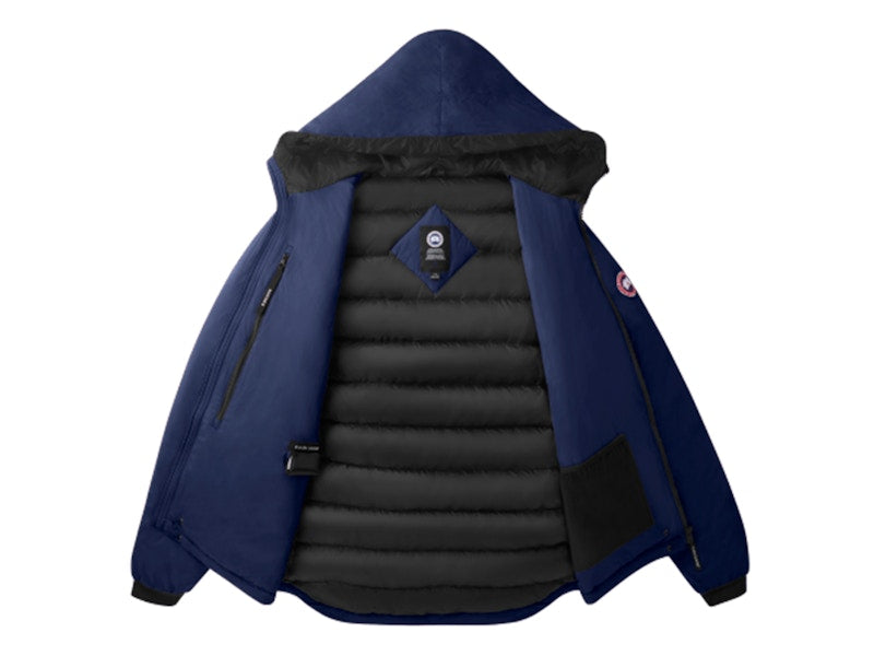 Canada Goose Lodge Down Matte Finish Hooded Jacket Atlantic Navy