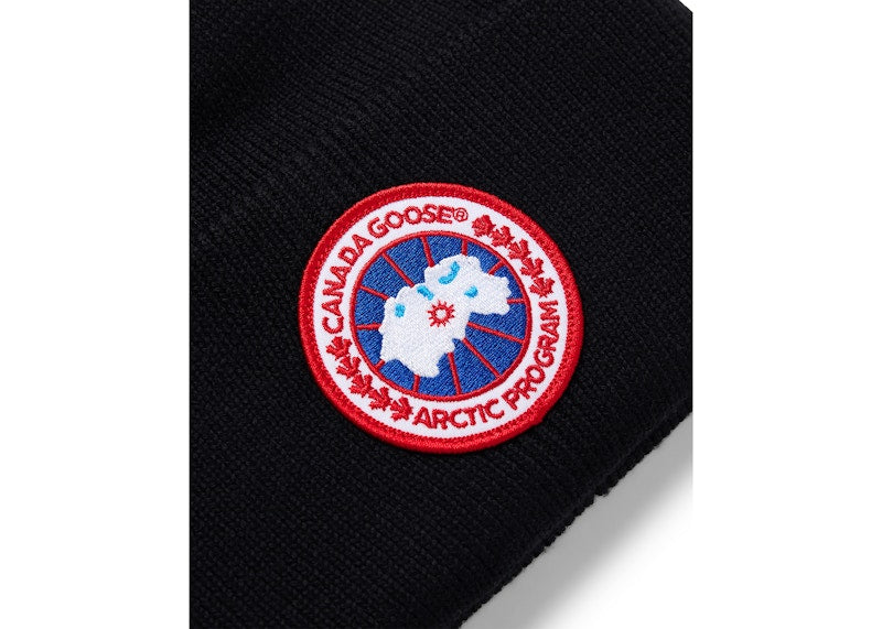 Canada Goose Logo Wool Beanie Black