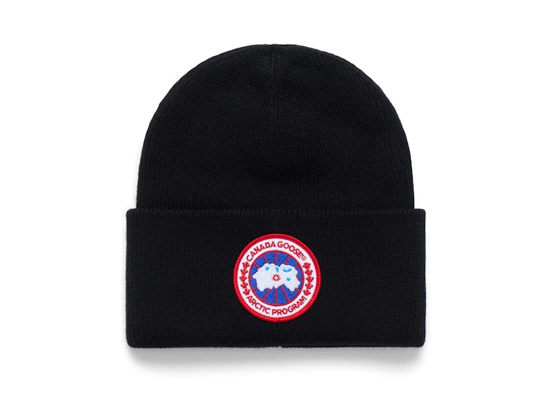 Canada Goose Logo Wool Beanie Black