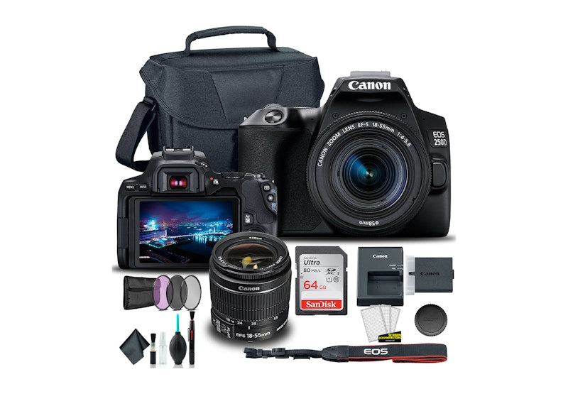 Canon EOS 2000D Rebel T7 DSLR Camera / 18-55mm Lens / 58mm Filters Bundle 2727C002AA_EDI_3STX