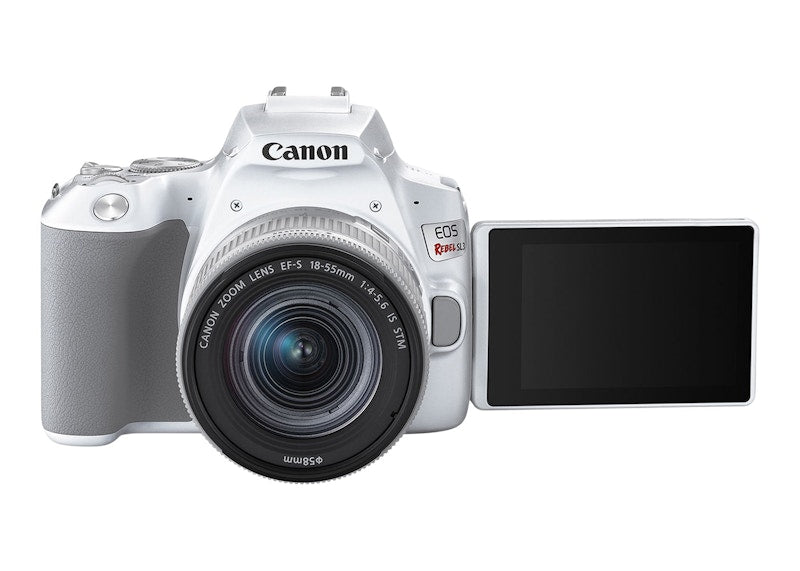 Canon EOS Rebel SL3 DSLR 24.1MP 4K Video Camera + EF-S 18-55mm IS STM Lens 3457C001 White