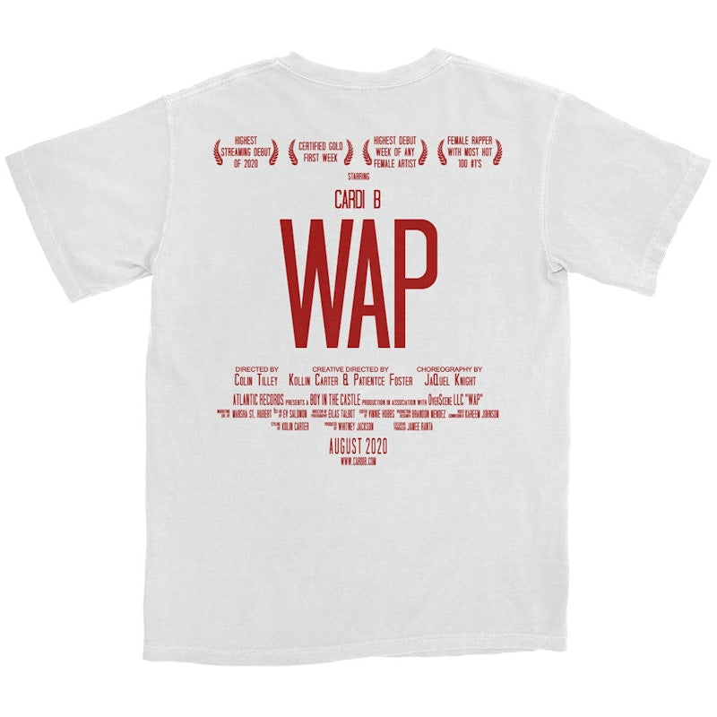 Cardi B WAP Movie T-shirt White