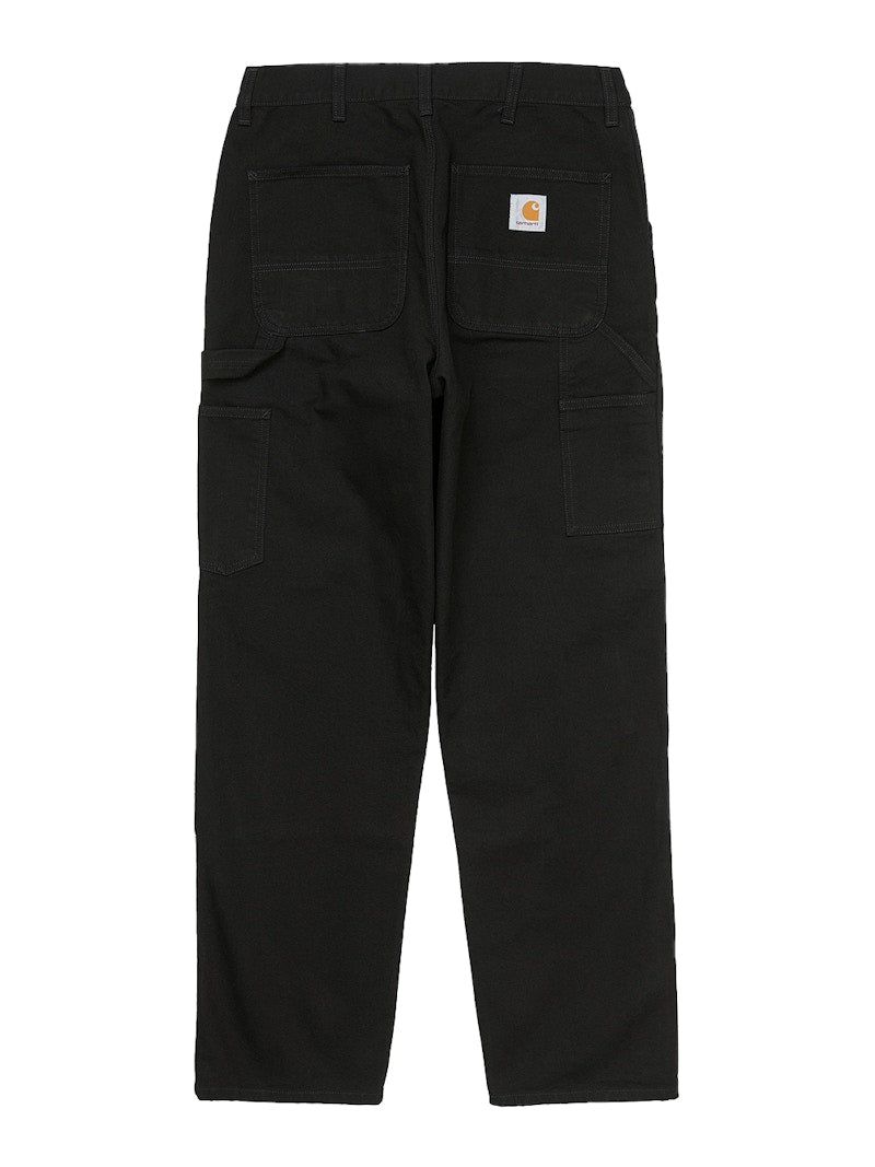 Carhartt WIP Double Knee Dearborn Canvas 12oz Relaxed Straight Fit Pants Black (Rinsed)