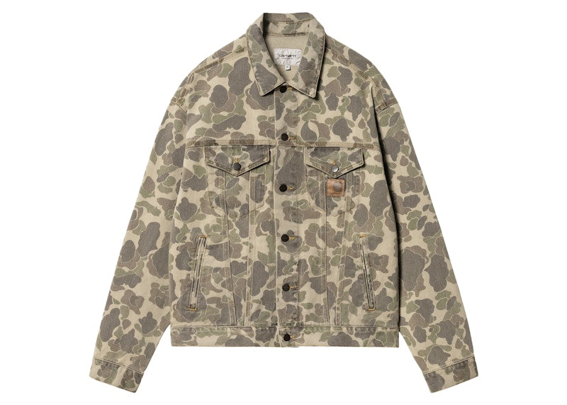 Carhartt WIP Duck Camo Helston Jacket Bleached Black