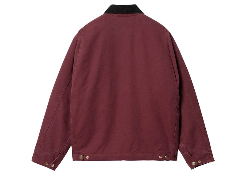 Carhartt WIP OG Detroit Aged Canvas Jacket Malbec/Black