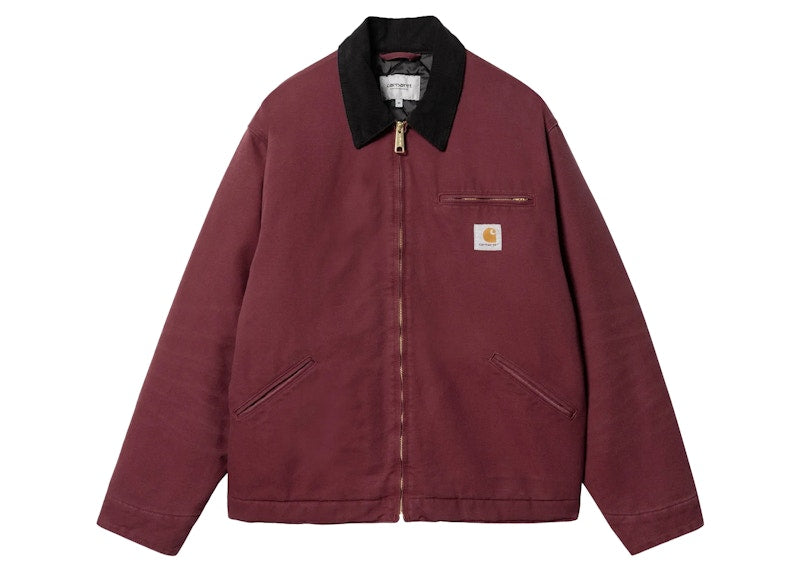 Carhartt WIP OG Detroit Aged Canvas Jacket Malbec/Black