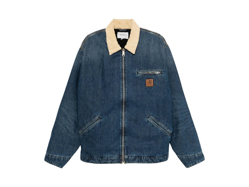 Carhartt WIP OG Detroit Jacket Blue/Dusty H Brown (Worn Used Wash)