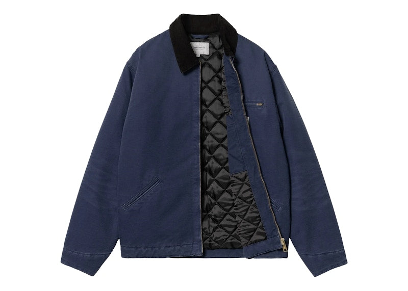 Carhartt WIP OG Detroit Aged Canvas Jacket Air Force Blue/Black