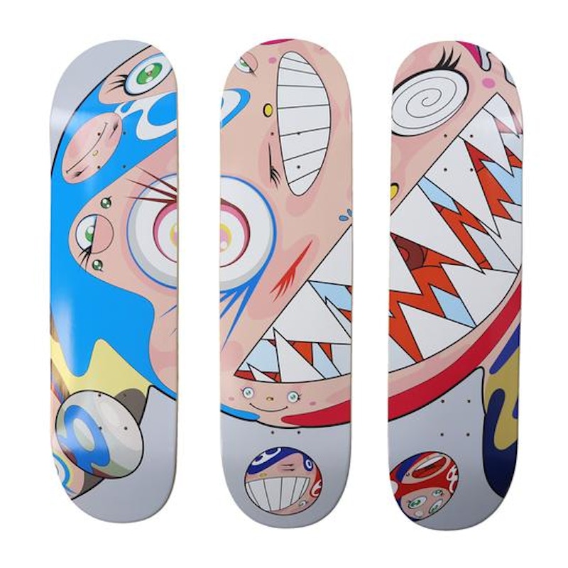 Takashi Murakami Flying Dob Skateboard Deck Set Multicolor