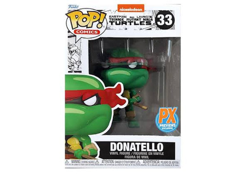 Funko Pop! Comics Teenage Mutant Ninja Turtles Donatello PX Previews Exclusive Figure #33