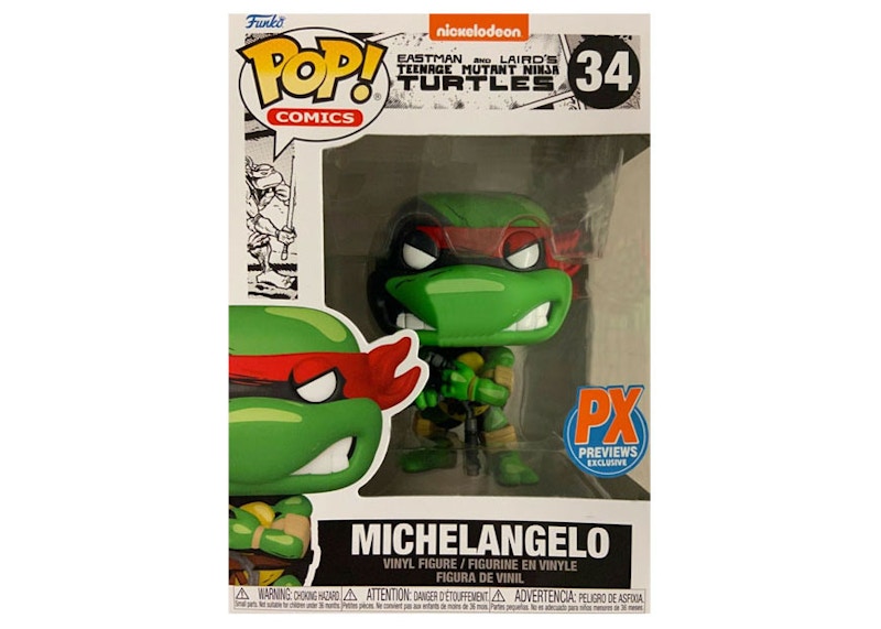Funko Pop! Comics Teenage Mutant Ninja Turtles Michelangelo PX Previews Exclusive Figure #34