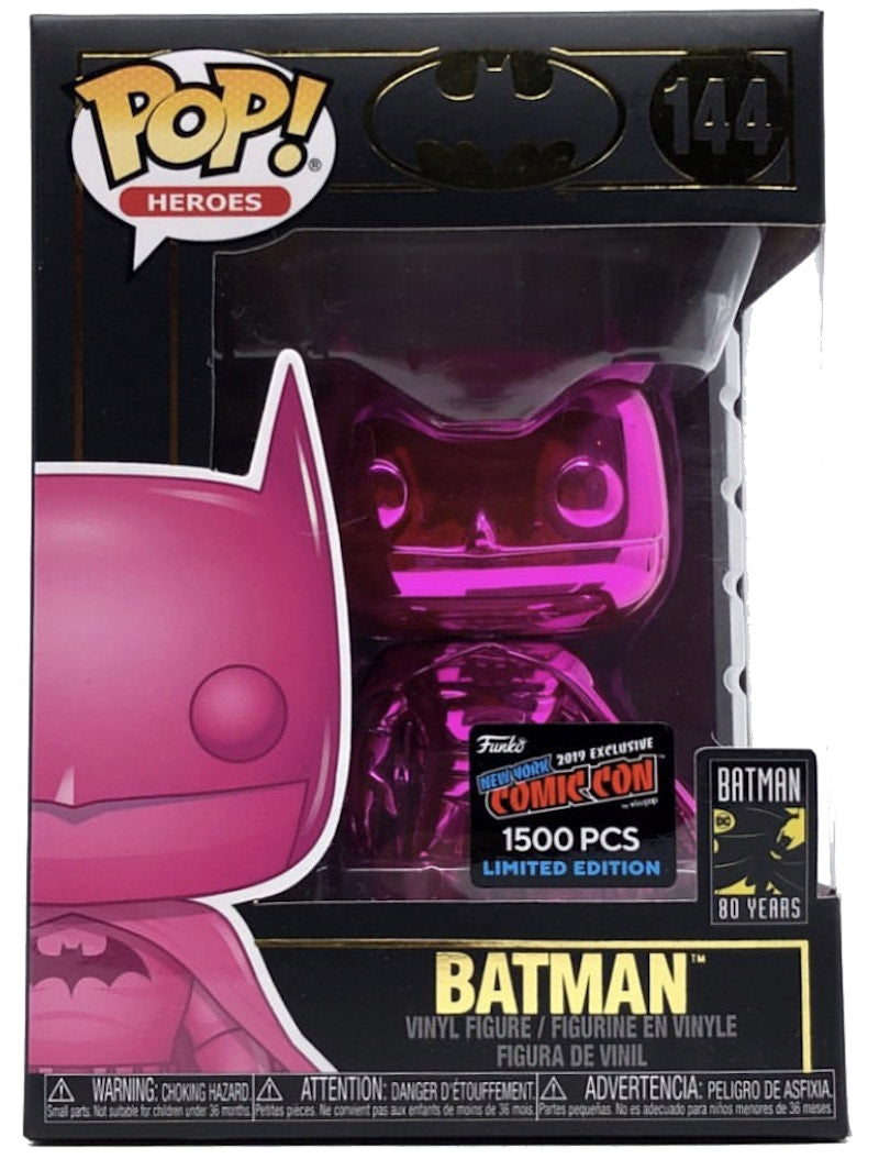 Funko Pop! DC Heroes Batman (Pink Chrome) NYCC Edition Figure #144