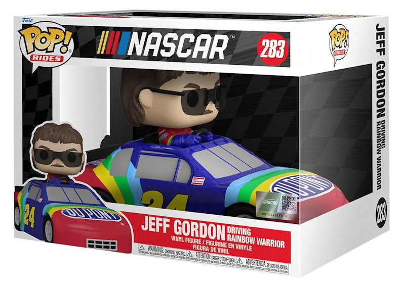 Funko Pop! Deluxe Rides NASCAR Jeff Gordon Driving Rainbow Warrior Figure #283