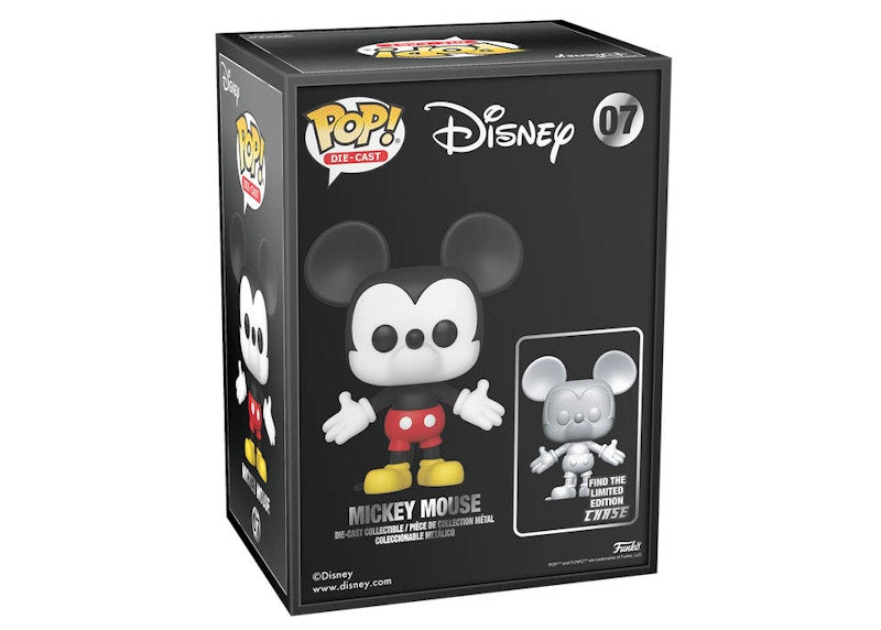 Funko Pop! Die-Cast Disney Mickey Mouse Chase Edition Funko Shop Exclusive Figure #07