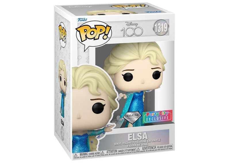 Funko Pop! Disney 100 Frozen Elsa Diamond Collection Party City Exclusive Figure #1319