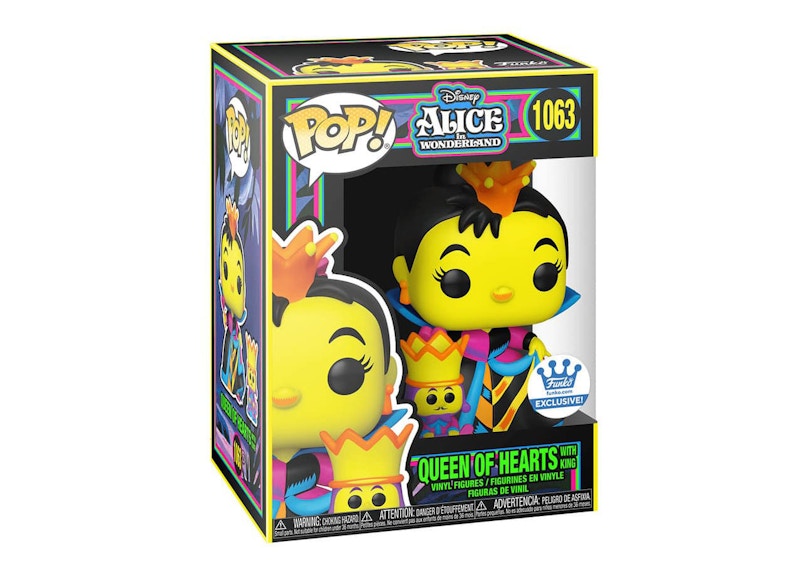 Funko Pop! Disney Alice In Wonderland Queen of Hearts With King Black Light Funko Shop Exclusive Figure #1063