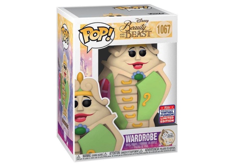 Funko Pop! Disney Beauty And The Beast Wardrobe 2021 Summer Virtual Funkon Exclusive Figure #1067