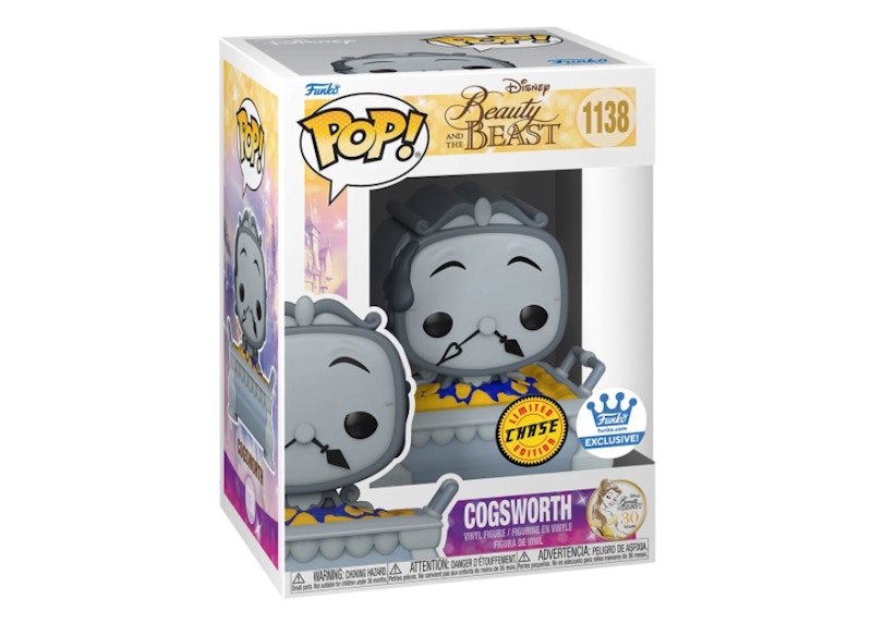 Funko Pop! Disney Beauty and The Beast Cogsworth Chase Funko Shop Exclusive Figure #1138