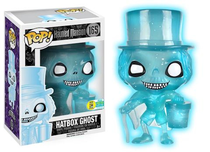Funko Pop! Disney Haunted Mansion Hatbox Ghost (Glitter Glow) SDCC Figure #165