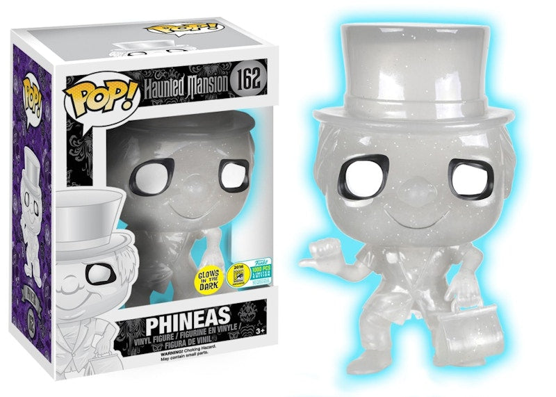 Funko Pop! Disney Haunted Mansion Phineas (Glitter Glow White) SDCC Figure #162
