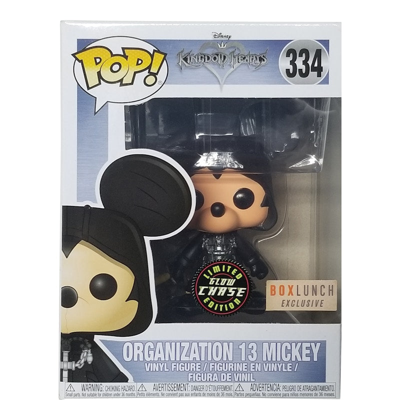 Funko Pop! Disney Kingdom Hearts Organization 13 Mickey (Glow) (Chase) Box Lunch Exclusive Figure #334