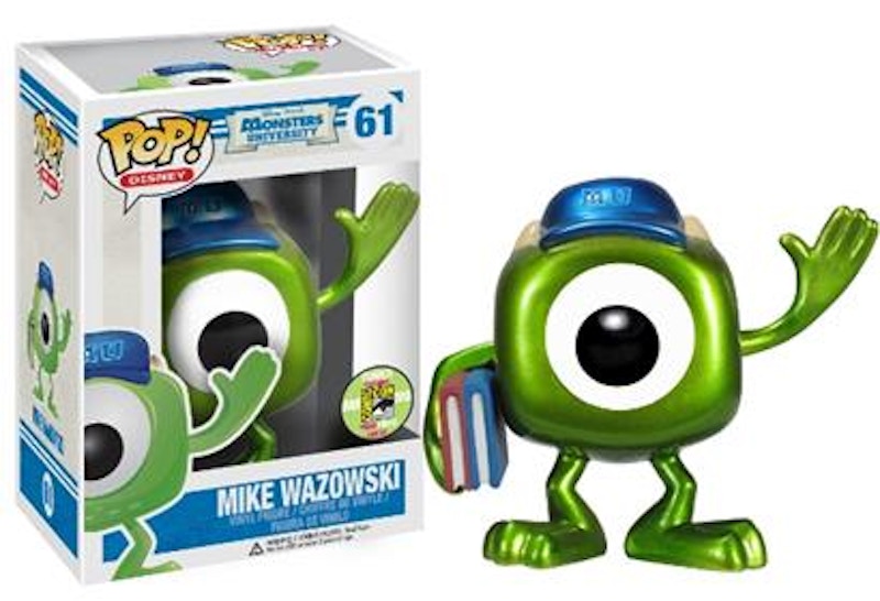 Funko Pop! Disney Monsters University Mike Wazowski (w MU Blue Hat) (Metallic) SDCC Figure #61