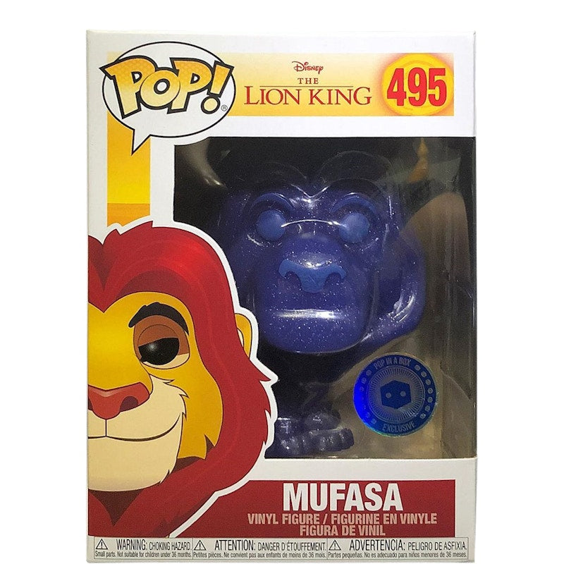 Funko Pop! Disney The Lion King Mufasa (Glitter) Pop in a box Exclusive Figure #495