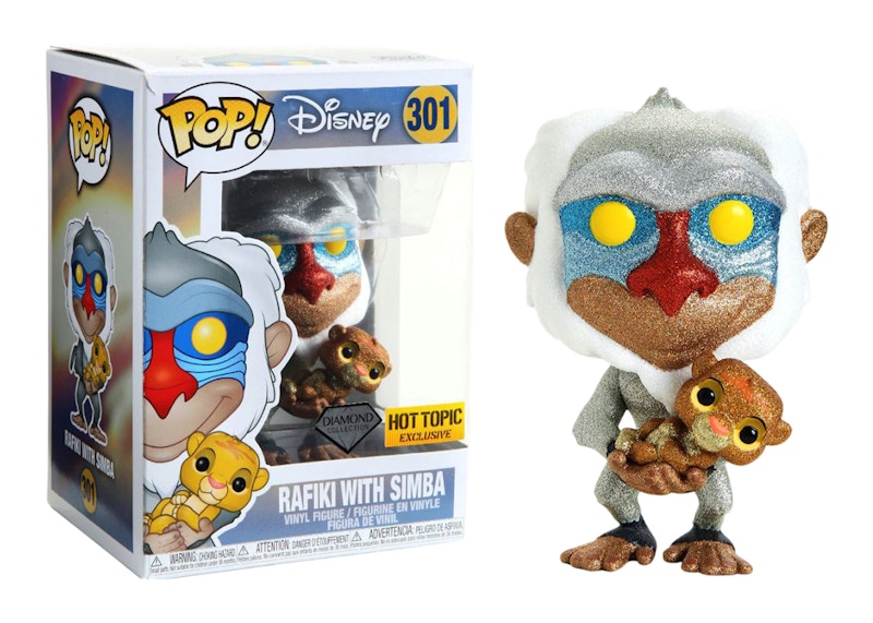 Funko Pop! Disney The Lion King Rafiki with Simba Diamond Hot Topic Exclusive Figure #301