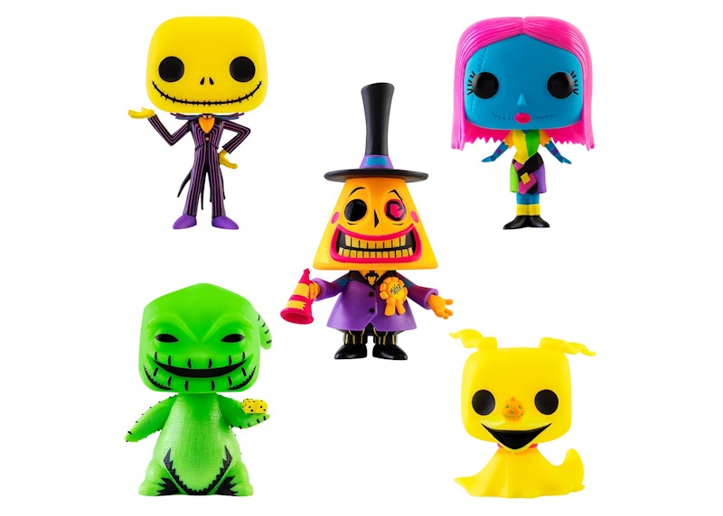 Funko Pop! Disney The Nightmare Before Christmas Blacklight Walmart Exclusive 5-Pack