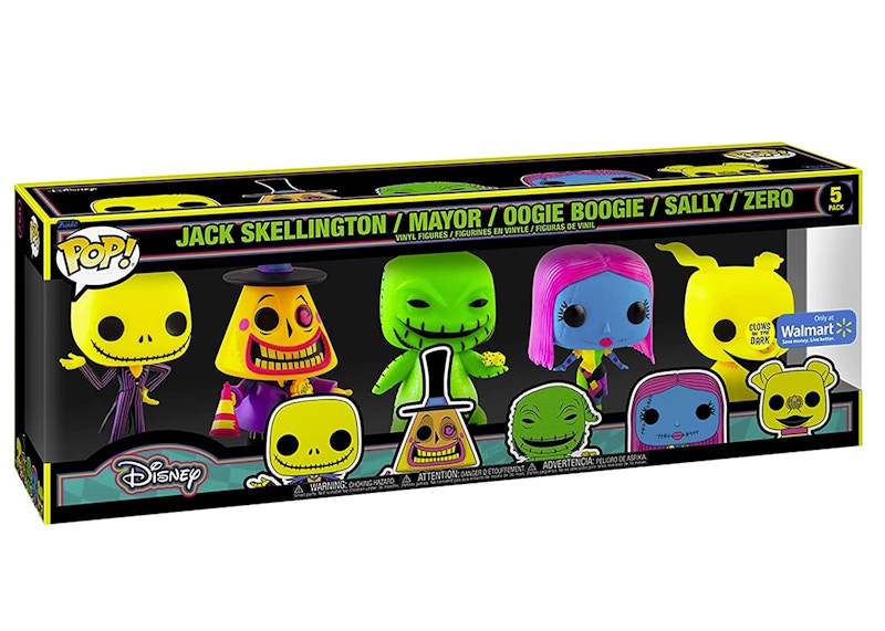 Funko Pop! Disney The Nightmare Before Christmas Blacklight Walmart Exclusive 5-Pack