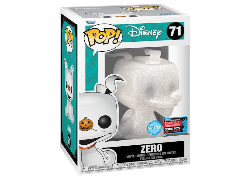 Funko Pop! Disney The Nightmare Before Christmas Zero Glitter 2022 Fall Convention Exclusive Figure #71 (LE 3000)