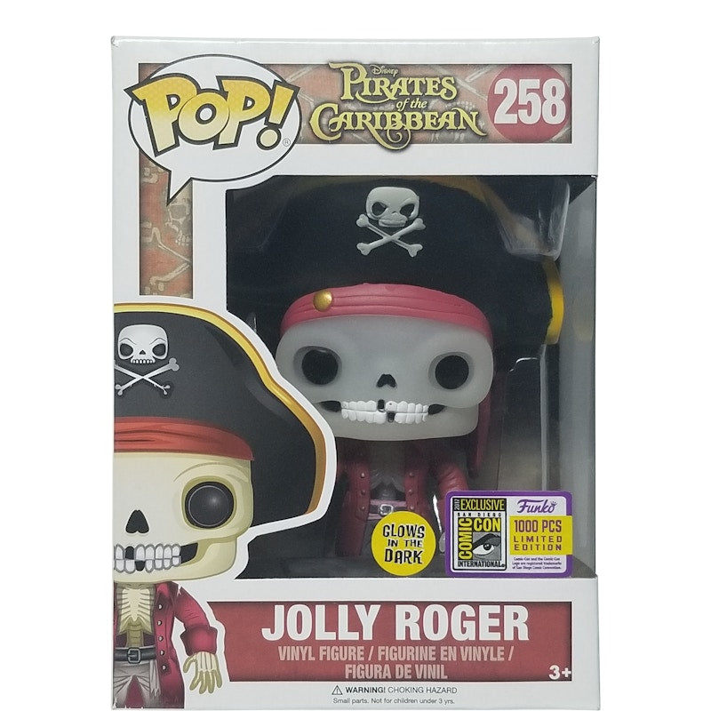 Funko Pop! Disney The Pirates Of The Caribbean Jolly Roger (Glow) SDCC Figure #258