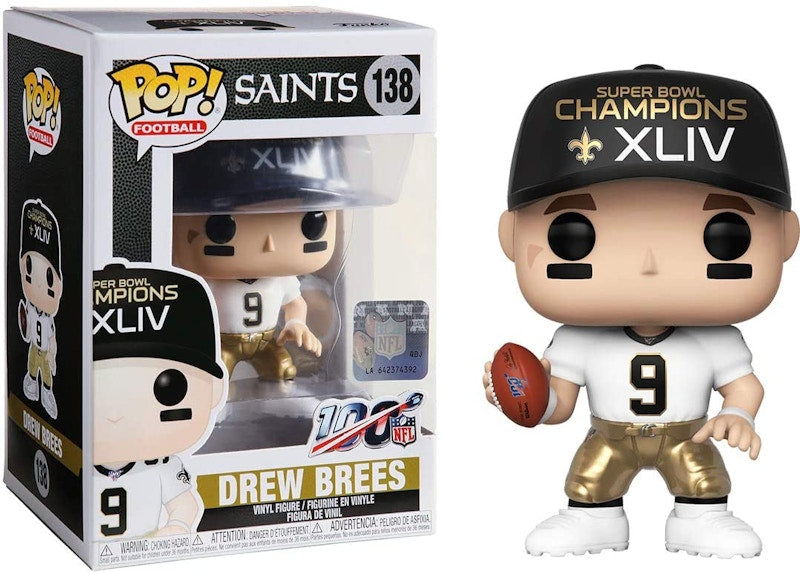 Funko Pop! Football Saints Drew Brees Super Bowl Champions XLIV Figure #138